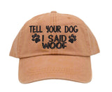 tell your dog i said hi-amazetopia-embroidery hat custom