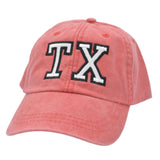 Texas (TX) State Text Embroidered Hat