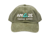 logo or design embroidery on caps