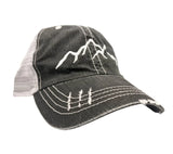 custom embroidery mountain trucker hat 