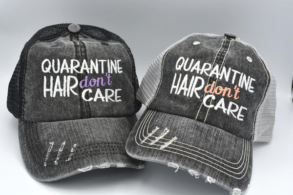 Quarantine Hair Don't Care Trucker Hat